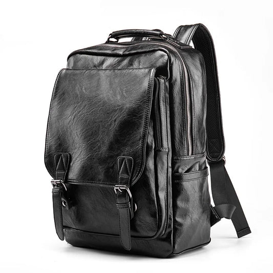 Premium Waterproof Leather Laptop Backpack for Men