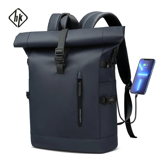 HK 15.6" Anti-Theft Laptop Backpack with USB Charging Port