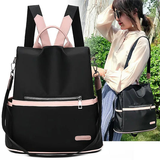 Women's Waterproof Oxford Backpack - Casual School & Travel Bag