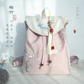 15-Inch Retro Chinese Style Embroidered Canvas Backpack
