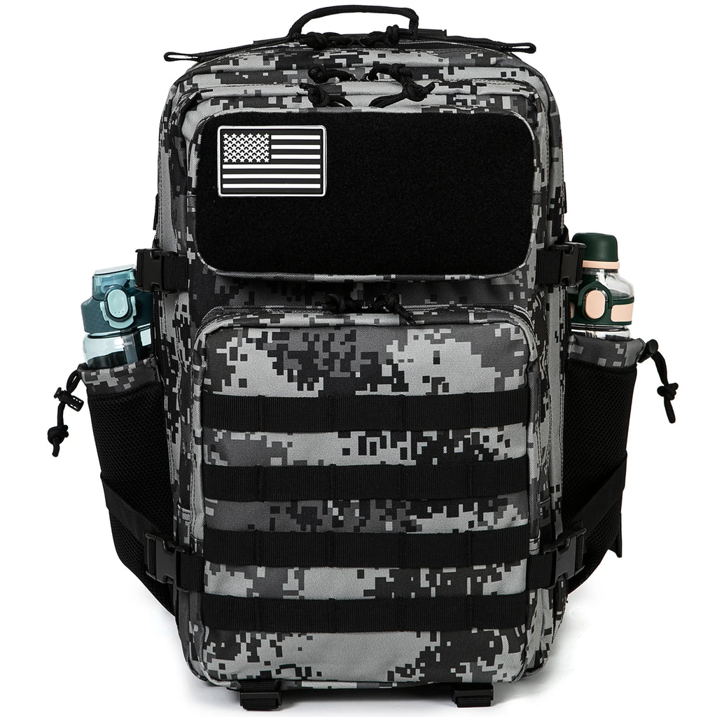 45L Tactical Military Backpack with MOLLE System - Outdoor Hiking & Survival Rucksack