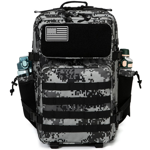 45L Tactical Military Backpack with MOLLE System - Outdoor Hiking & Survival Rucksack