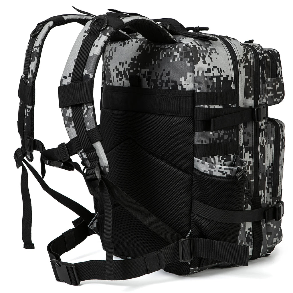 45L Tactical Military Backpack with MOLLE System - Outdoor Hiking & Survival Rucksack