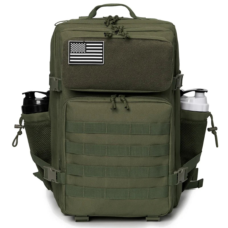 45L Tactical Military Backpack with MOLLE System - Outdoor Hiking & Survival Rucksack