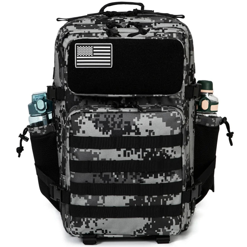 45L Tactical Military Backpack with MOLLE System - Outdoor Hiking & Survival Rucksack