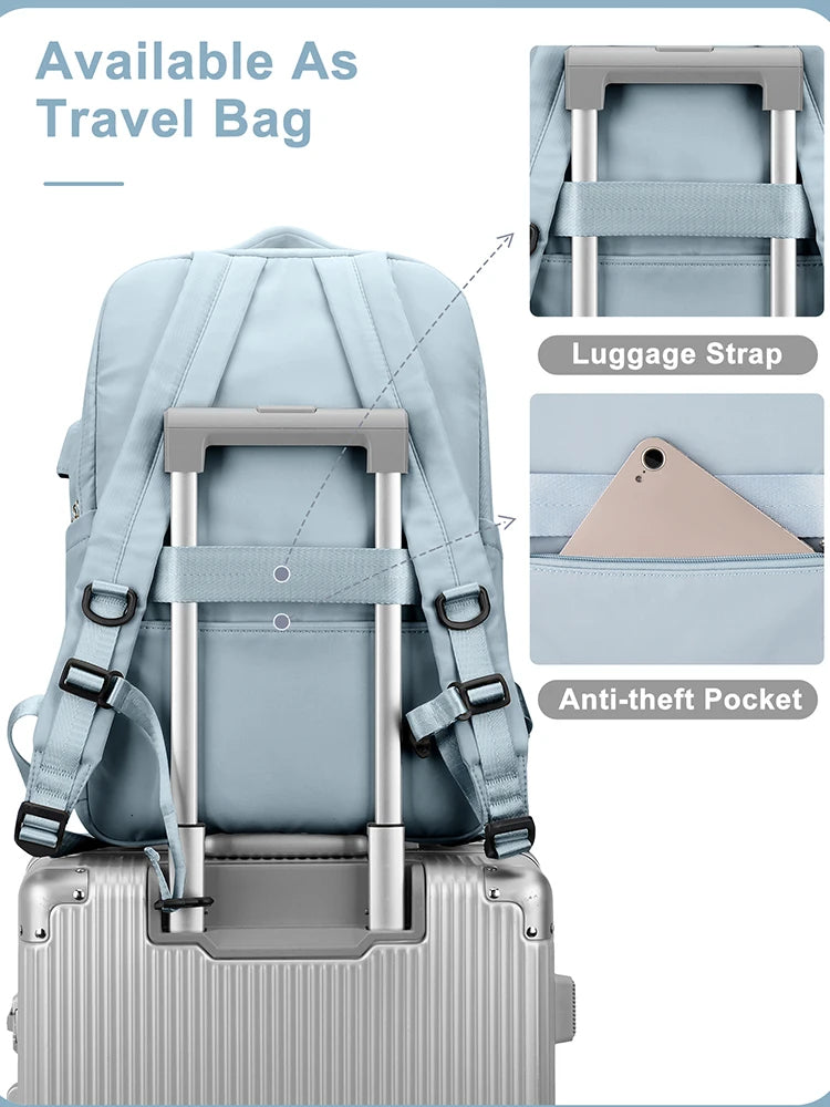 Women's 15.6" Laptop Backpack with USB Charging Port