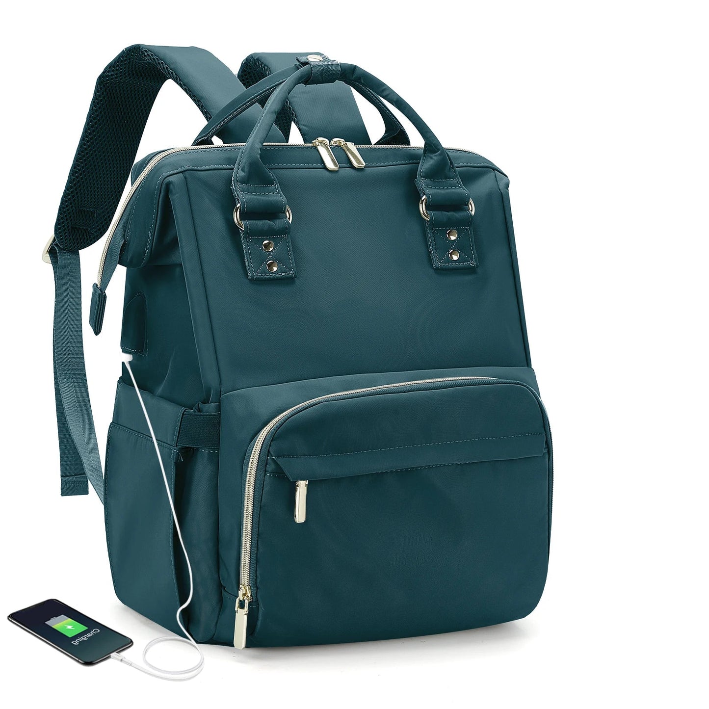 Women's Water-Resistant Laptop Backpack with USB Charging Port