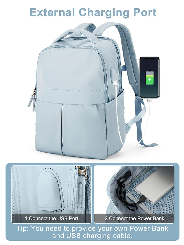 Women's 15.6" Laptop Backpack with USB Charging Port