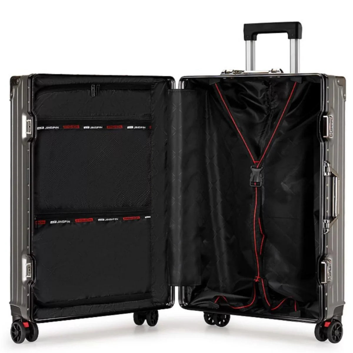 Aluminum Frame Suitcase with Spinner Wheels & TSA Lock (20–26 Inch)
