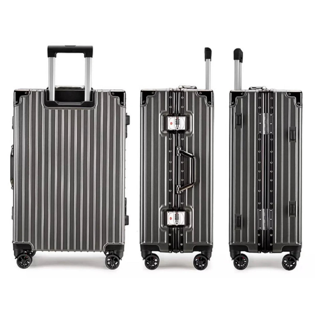Aluminum Frame Suitcase with Spinner Wheels & TSA Lock (20–26 Inch)