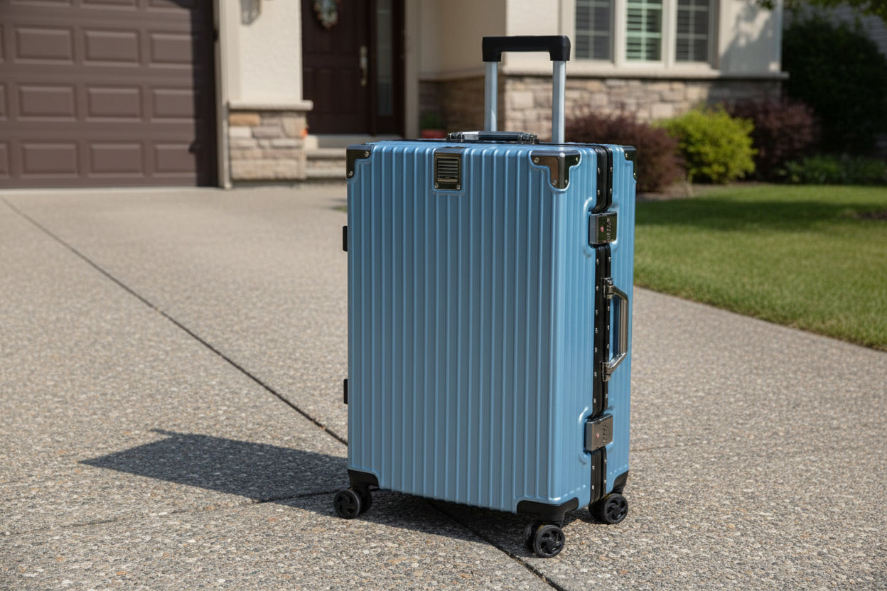 Aluminum Frame Suitcase with Spinner Wheels & TSA Lock (20–26 Inch)