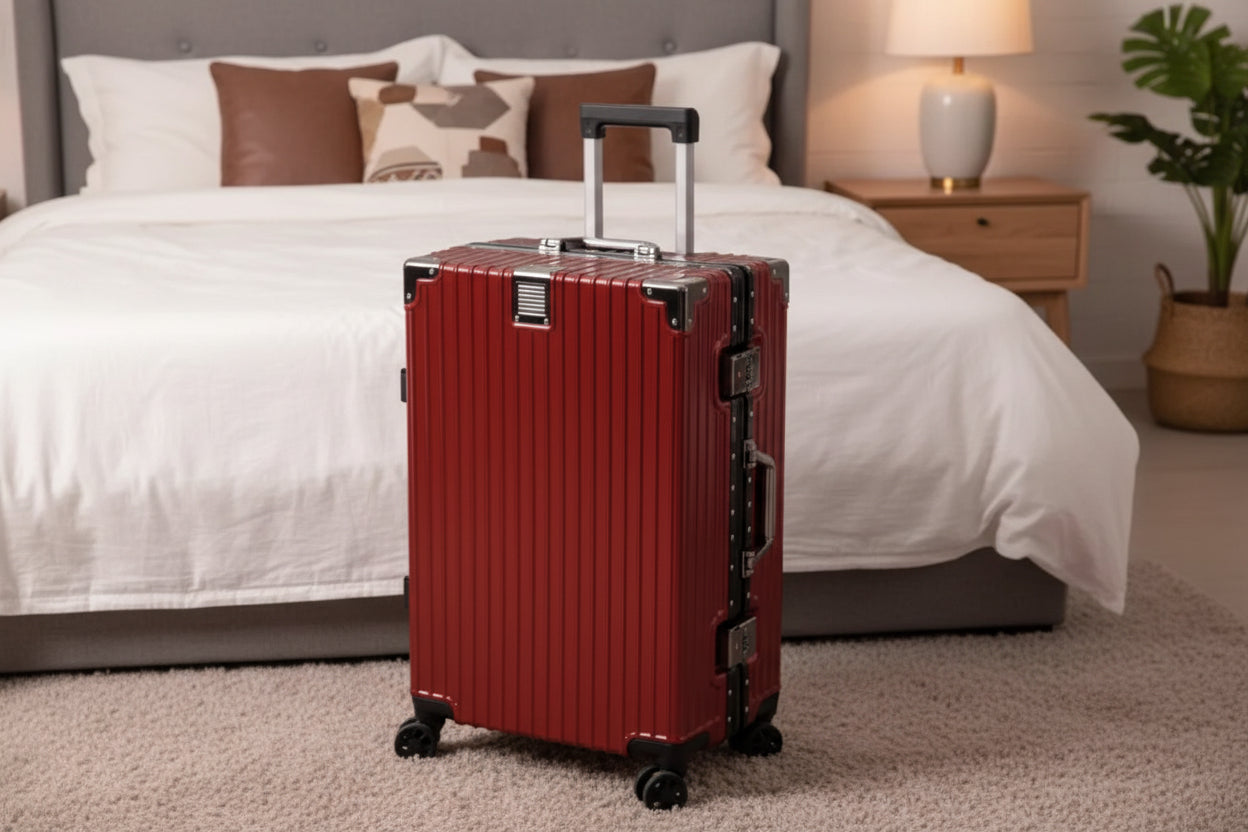 Aluminum Frame Suitcase with Spinner Wheels & TSA Lock (20–26 Inch)