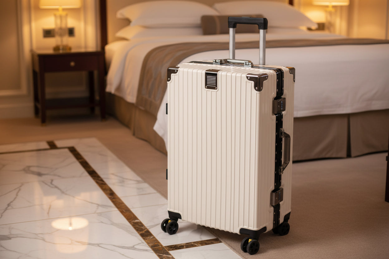 Aluminum Frame Suitcase with Spinner Wheels & TSA Lock (20–26 Inch)