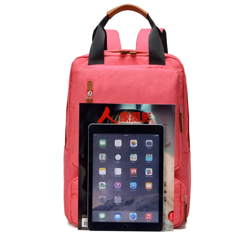 Canvas Travel Backpack - Large Capacity Laptop Bag for Students & Professionals