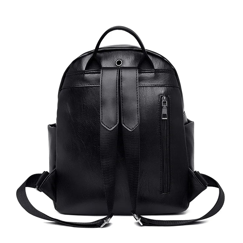 Elegant Women’s Lightweight Backpack – Large Capacity PU Travel Bag