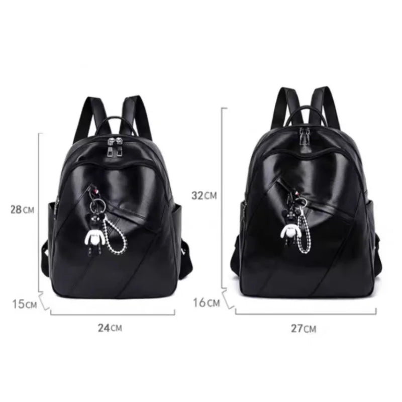 Elegant Women’s Lightweight Backpack – Large Capacity PU Travel Bag