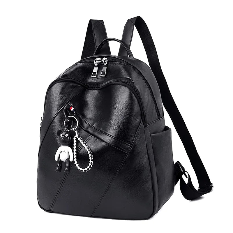 Elegant Women’s Lightweight Backpack – Large Capacity PU Travel Bag