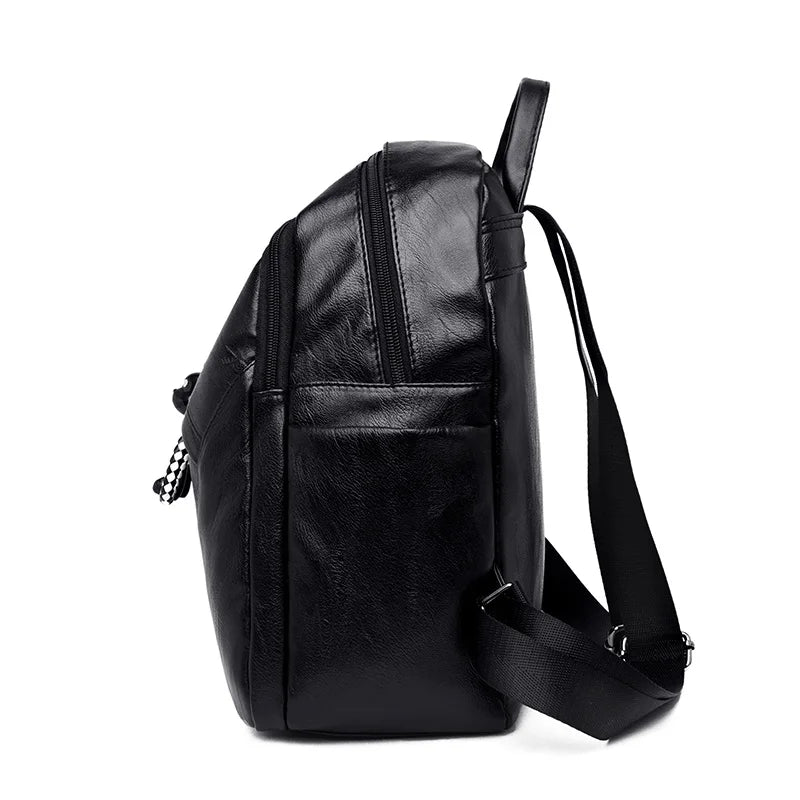 Elegant Women’s Lightweight Backpack – Large Capacity PU Travel Bag
