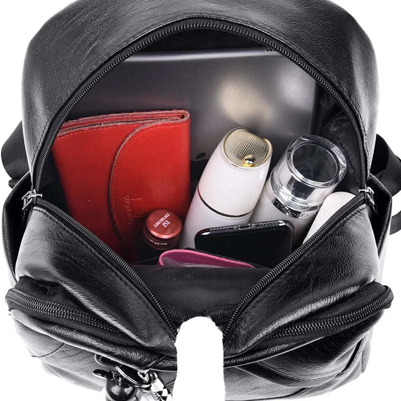 Elegant Women’s Lightweight Backpack – Large Capacity PU Travel Bag