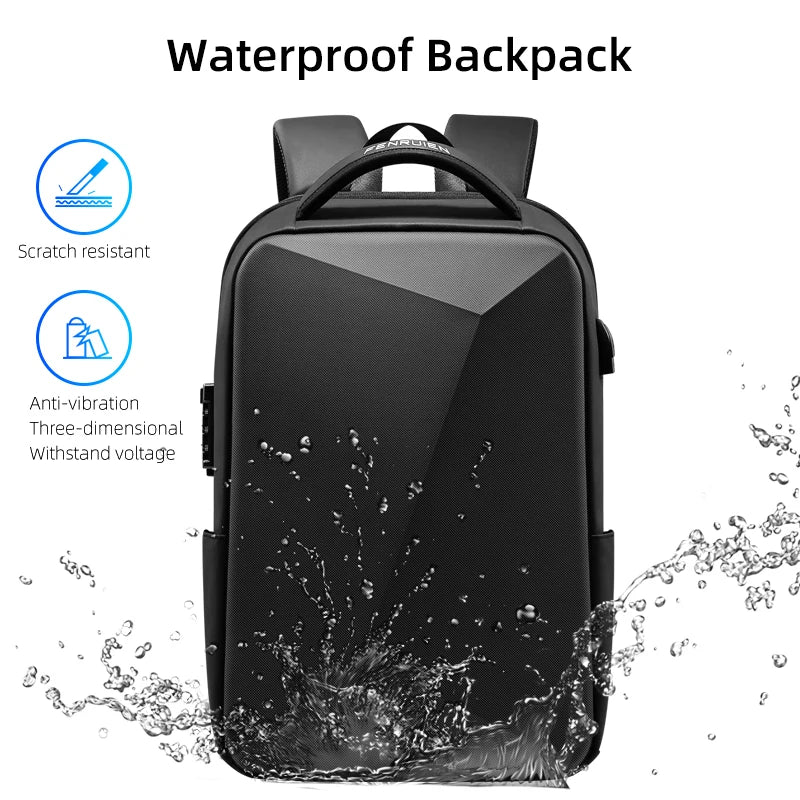 FENRUIEN Anti-Theft Laptop Backpack with USB Charging Port