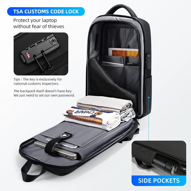 FENRUIEN Anti-Theft Laptop Backpack with USB Charging Port