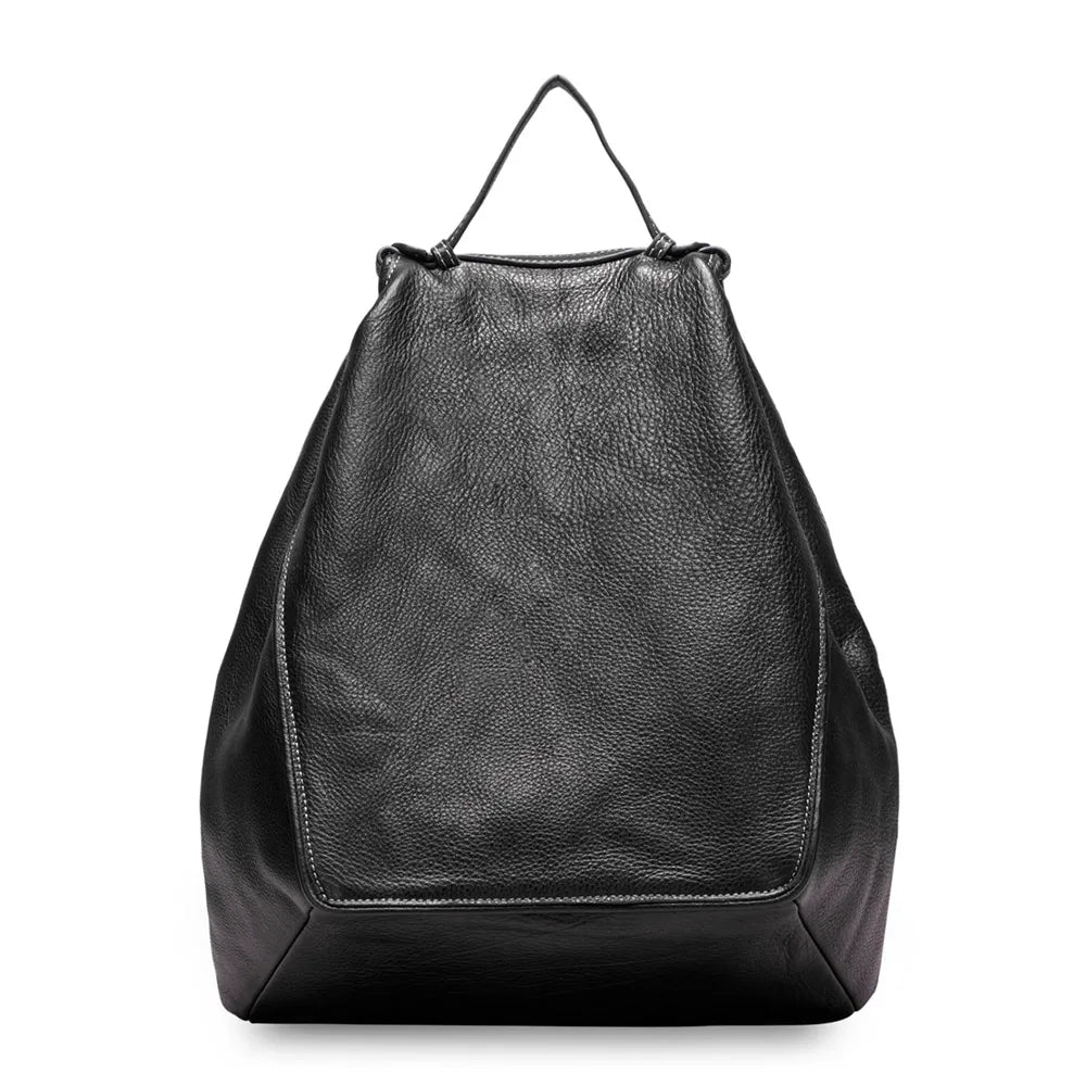 ZENCY Women's Genuine Leather Backpack - Classic Vintage Style