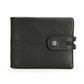 CONTACT'S Men's Genuine Leather Wallet - Crazy Horse Leather Bifold with Coin Pocket