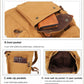 Vintage Canvas & Leather Backpack - Military Style Drawstring Rucksack