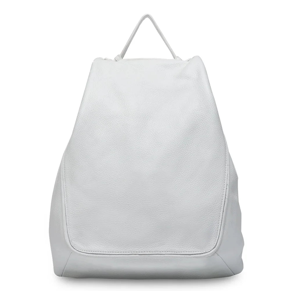 ZENCY Women's Genuine Leather Backpack - Classic Vintage Style