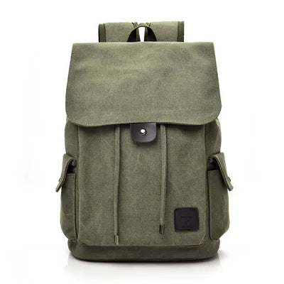Premium Canvas Backpack - Large Capacity School & Travel Rucksack