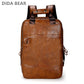 DIDA BEAR Men's PU Leather Laptop Backpack - 20-35L Capacity