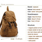 Vintage Canvas & Leather Backpack - Military Style Drawstring Rucksack