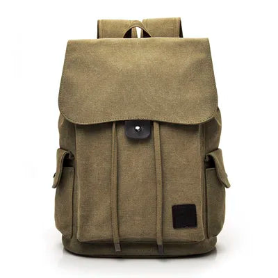 Premium Canvas Backpack - Large Capacity School & Travel Rucksack