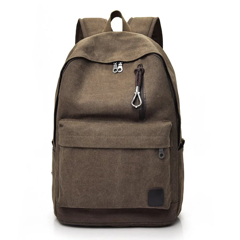 Canvas Laptop Backpack - Vintage Travel Rucksack for Men