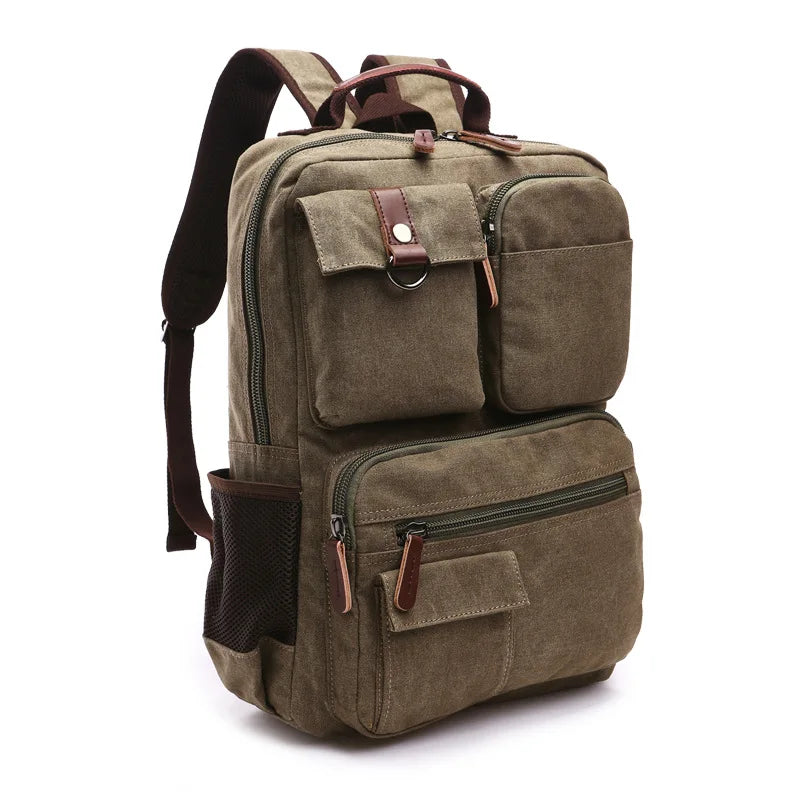 Markroyal 15-Inch Canvas Laptop Backpack - Vintage School & Travel Bag