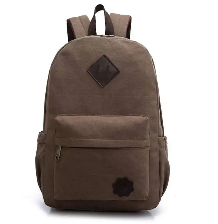 Canvas Laptop Backpack - Vintage Travel Rucksack for Men