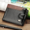 Men's Trifold Leather Wallet with Coin Pocket and Card Holder