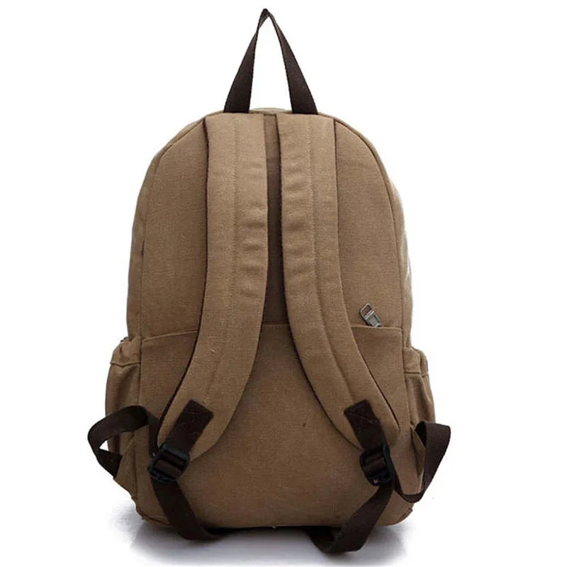 Canvas Laptop Backpack - Vintage Travel Rucksack for Men