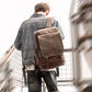 Premium Waterproof Leather Laptop Backpack for Men