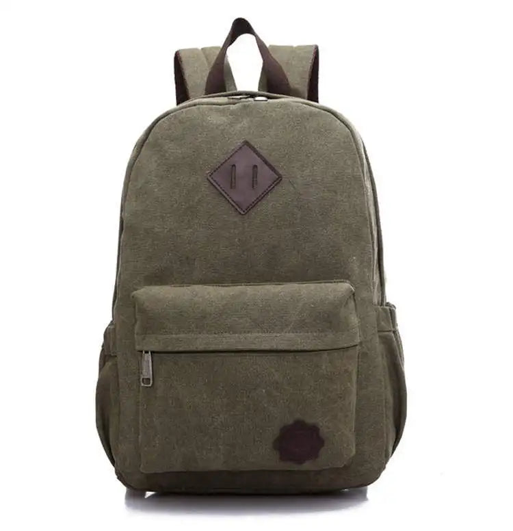 Canvas Laptop Backpack - Vintage Travel Rucksack for Men