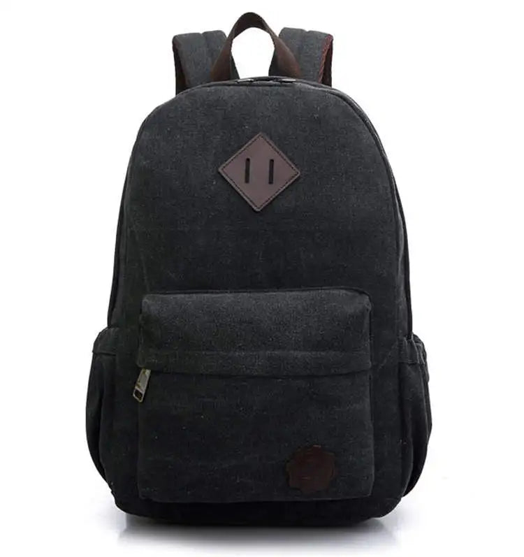 Canvas Laptop Backpack - Vintage Travel Rucksack for Men