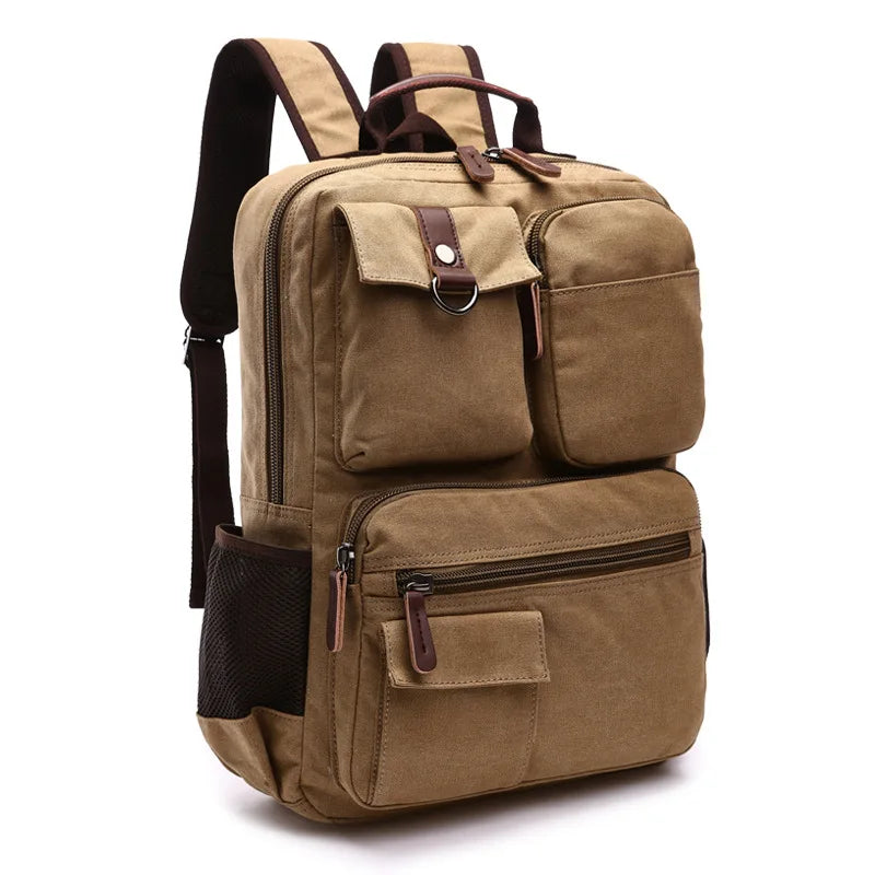 Markroyal 15-Inch Canvas Laptop Backpack - Vintage School & Travel Bag