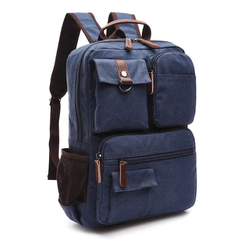 Markroyal 15-Inch Canvas Laptop Backpack - Vintage School & Travel Bag
