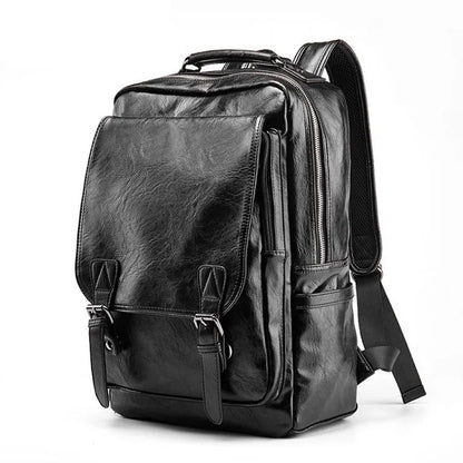Premium Waterproof Leather Laptop Backpack for Men