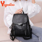 Women's Luxury PU Leather Backpack - Large Capacity Travel & Business Bag
