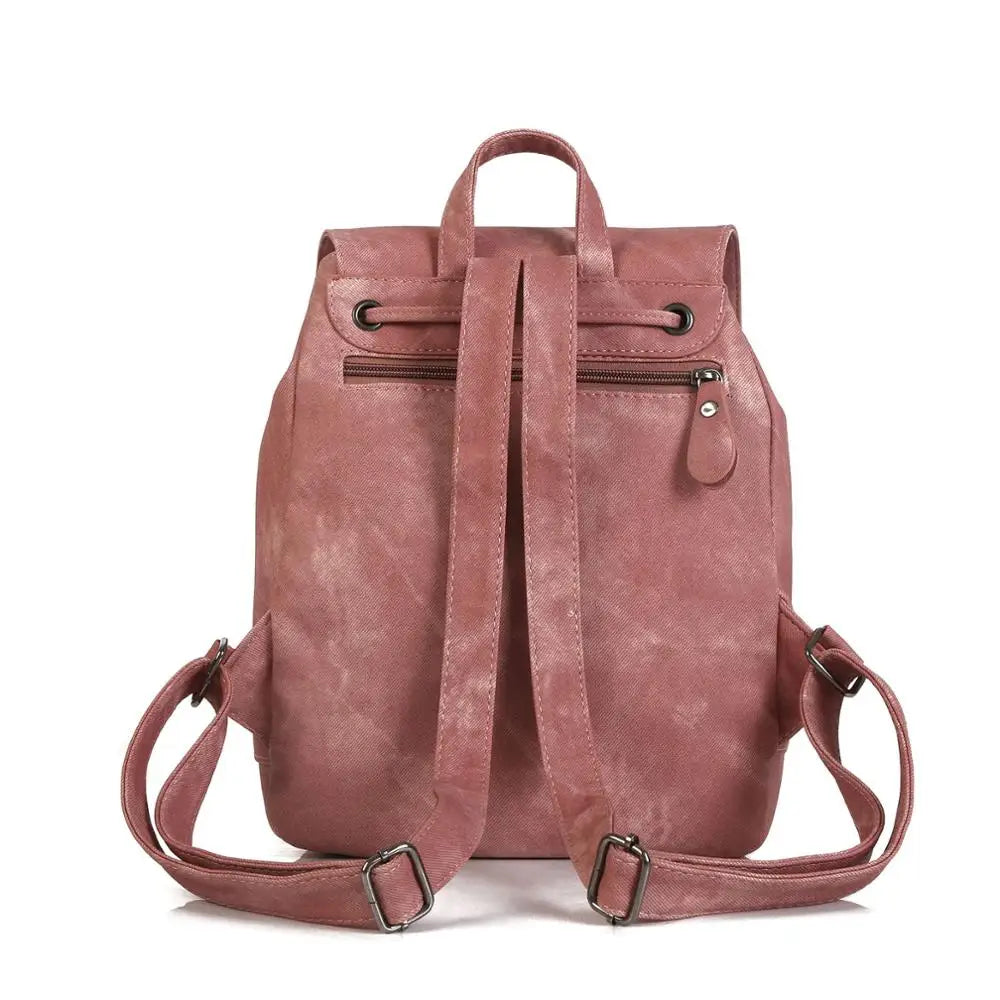 Women's Vintage Leather Backpack - Multifunctional Shoulder Bag
