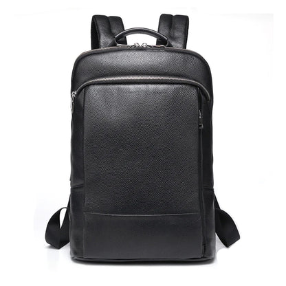 Premium Genuine Leather Business Backpack with USB Charging Port