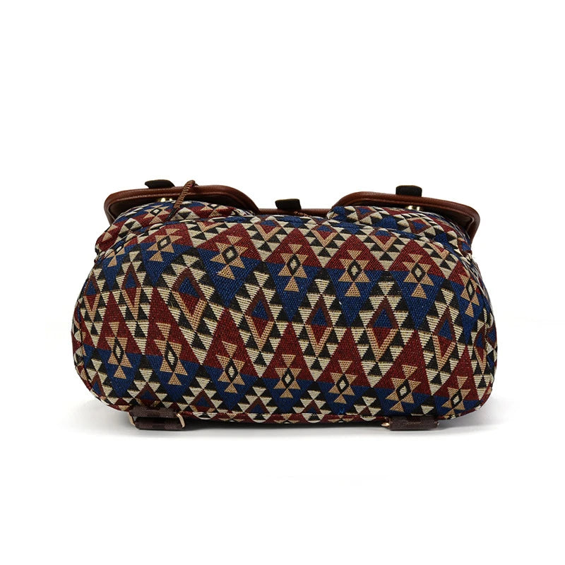 Women's Floral Canvas Backpack - National Print School & Travel Bag