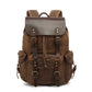 Vintage Waterproof Canvas Laptop Backpack with Leather Accents