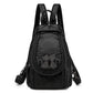 Women's Soft Washed Leather Backpack - Compact Travel & School Bag
